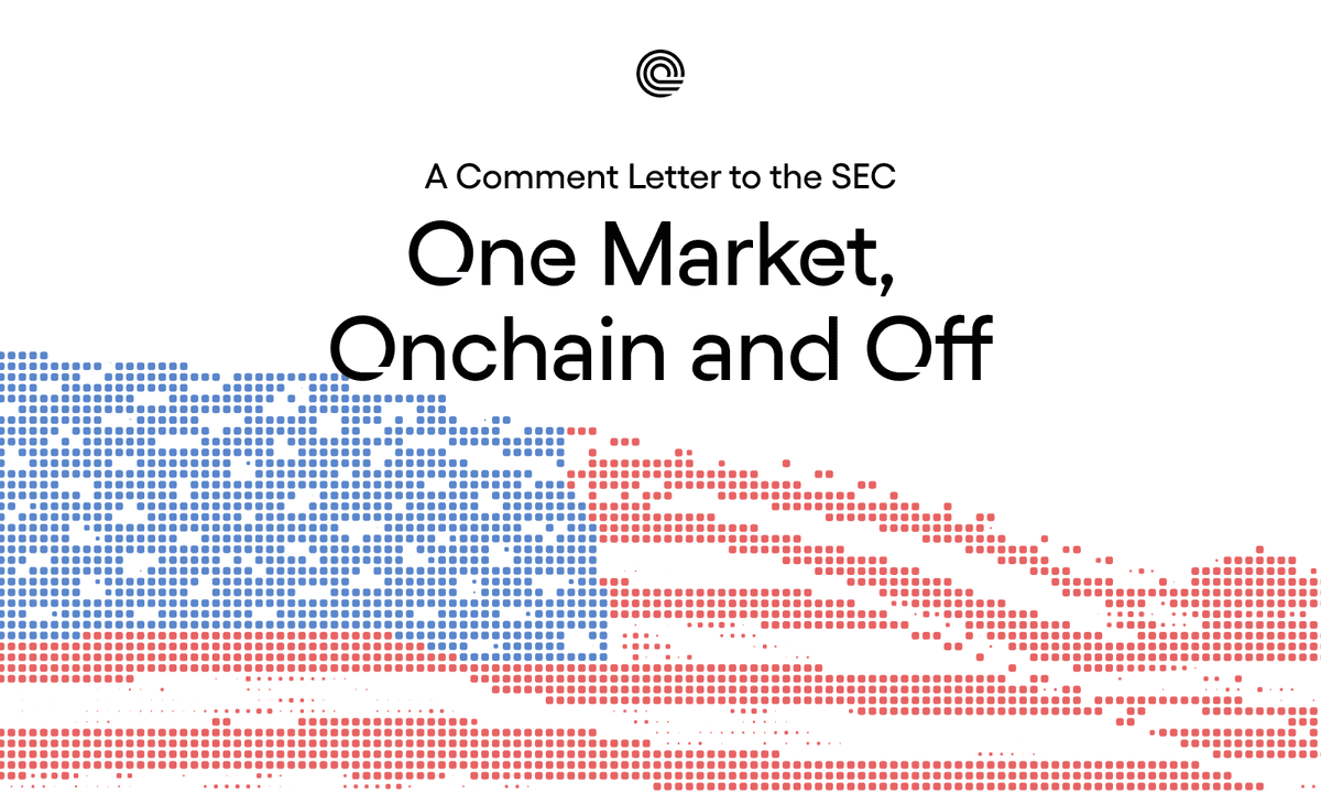 Illustration titled 'A Letter to the SEC: Tokenized and Traditional, Same Standard' with the Ondo logo and a dot-pattern American flag graphic